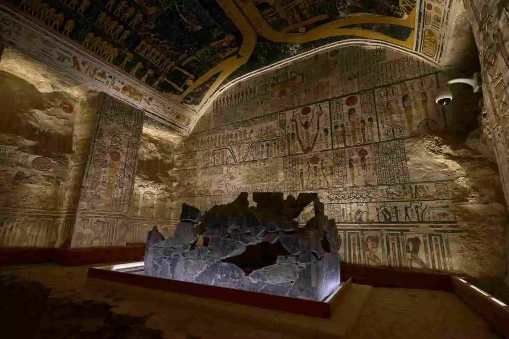 Interior of the tomb of Ramses VI in the Valley of the Kings