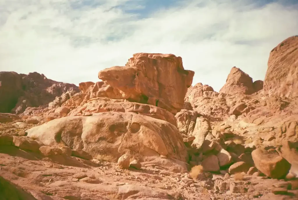 Paisajes del desierto del Sinaí en Egipto